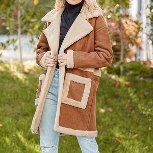 Feels Natural Tan Faux Fur Coat